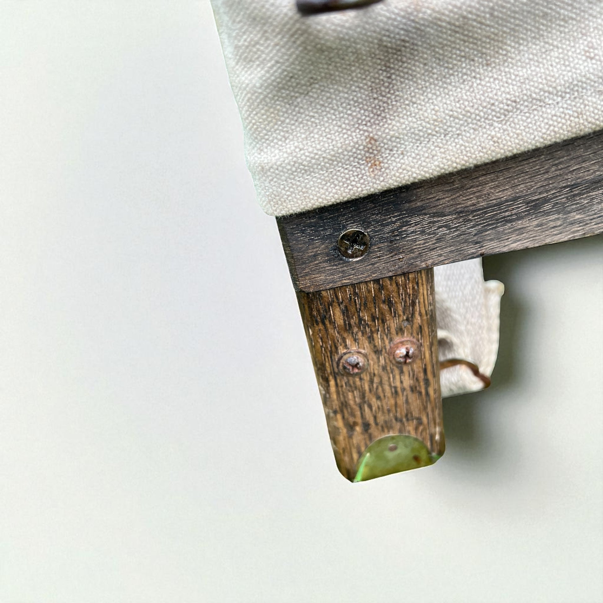 Comstock and Company tan wooden pack board aged hardware for deer pack mounts, bear pack mounts and taxidermy display.