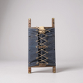 Comstock and Company blue wood and canvas pack board for deer pack mounts, bear pack mounts and taxidermy display.