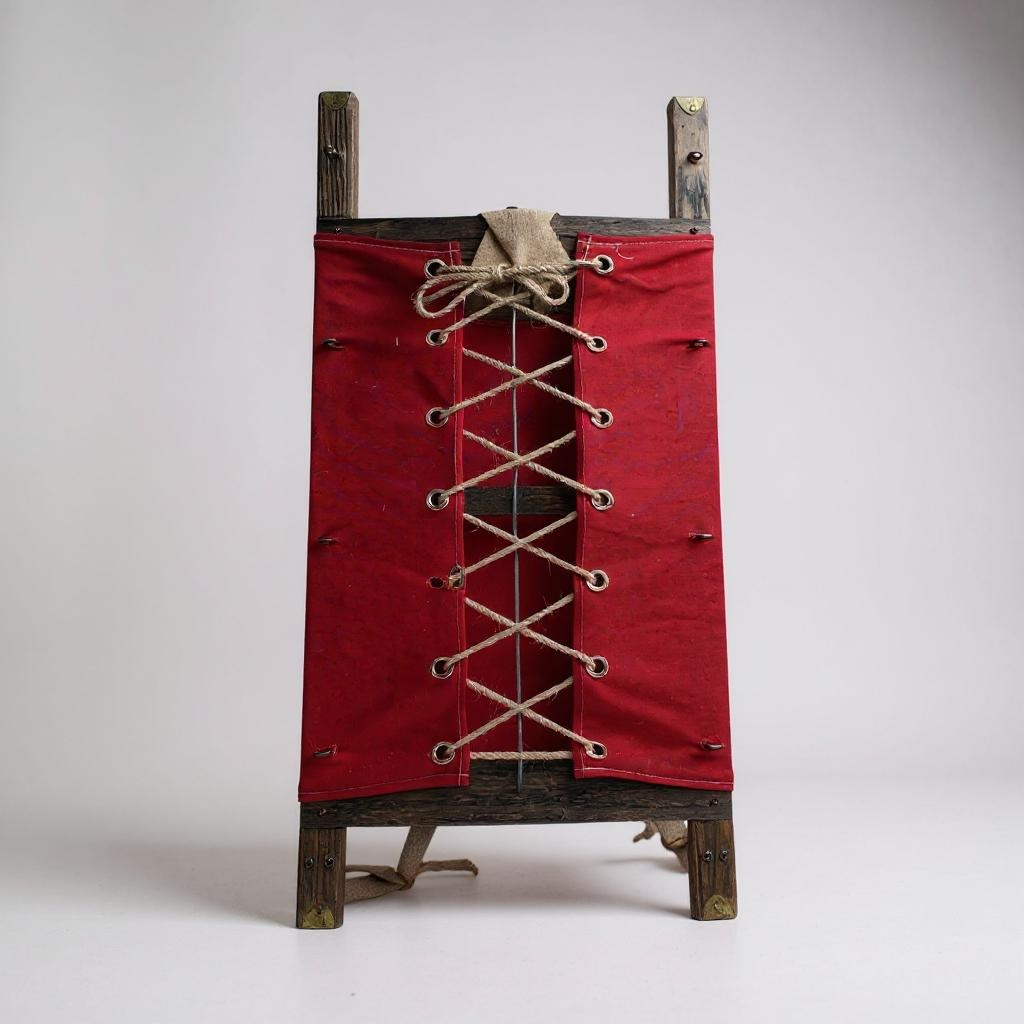 Comstock and Company red wooden pack board for deer pack mounts, bear pack mounts and taxidermy display.