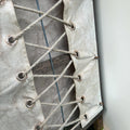 Comstock and Company tan aged canvas and wood pack board for deer pack mounts, bear pack mounts and taxidermy display.