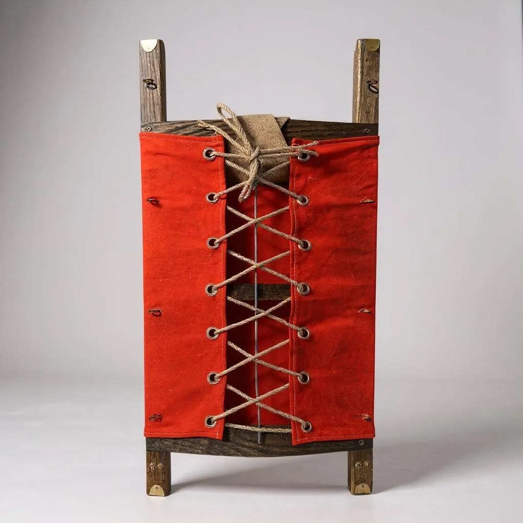 Comstock and Company orange wood and canvas pack board for deer pack mounts, bear pack mounts and taxidermy display.